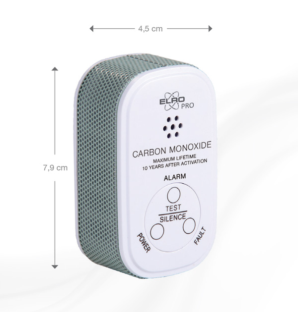Elro Pro Mini CO Alarm 10 Jahres Kohlenmonoxidmelder COSense 9M
